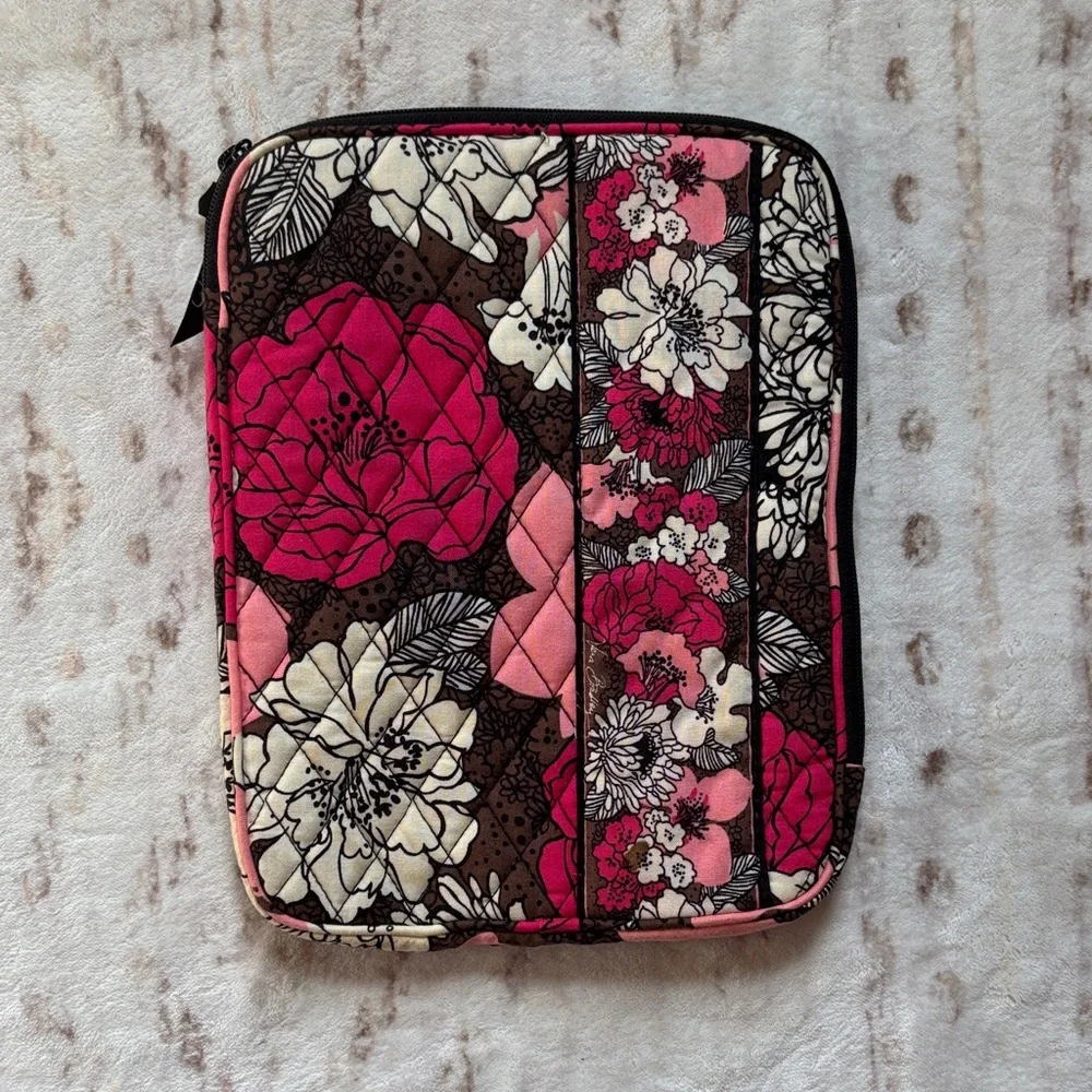 Vera Bradley Floral Tablet Sleeve - Pink and Brown